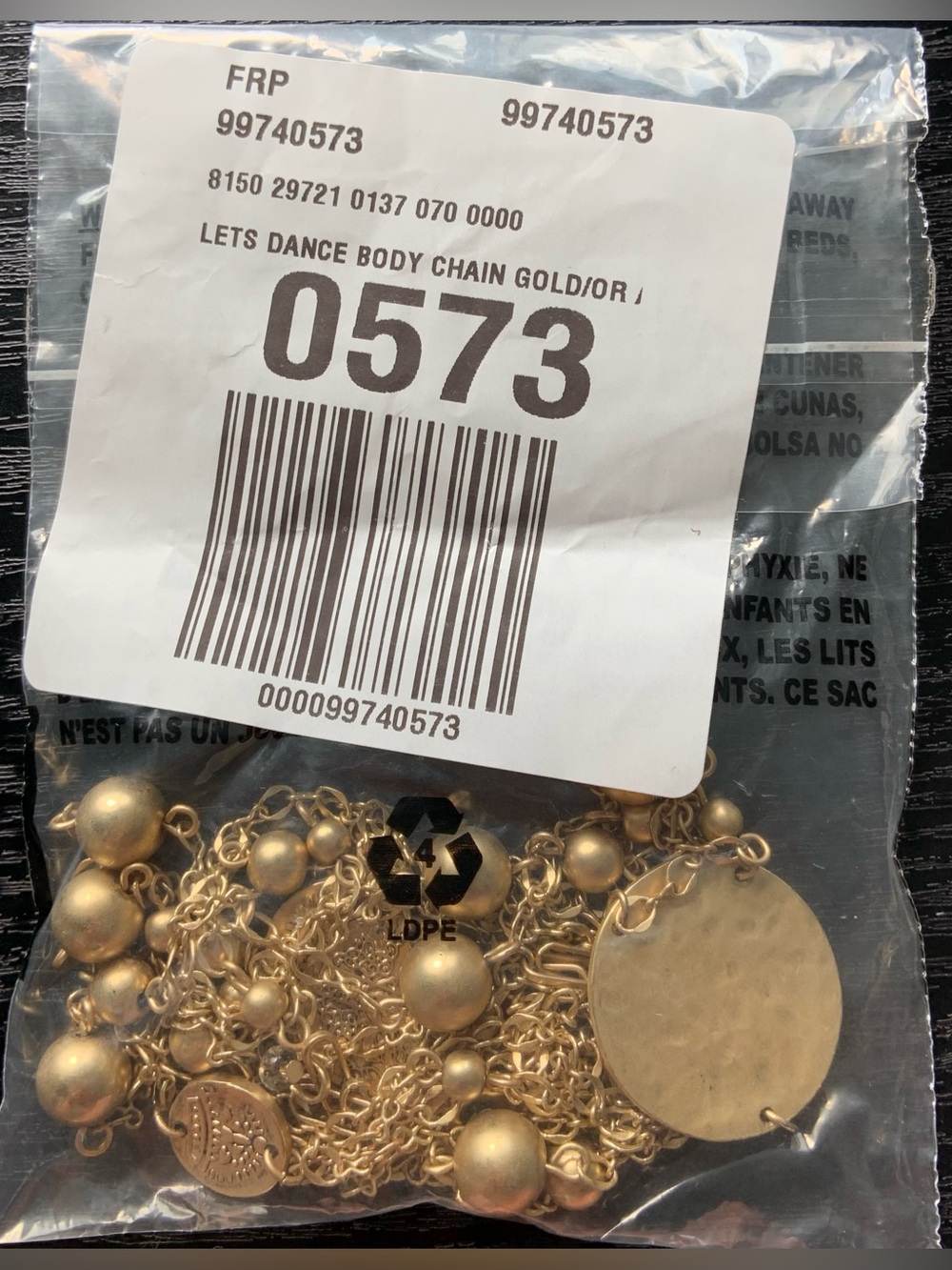 Free People ~ Let's Dance Body Chain ~ Gold ~ NWT** - Picture 3 of 7